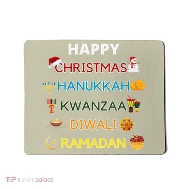 Christmas Hanukkah Kwanzaa Diwali Ramadan Mousepad