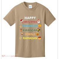 Christmas Hanukkah Kwanzaa Diwali Ramadan Kids T-Shirt thumb 0
