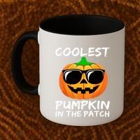Cute Halloween Kids Coolest Pumpkin In The Patch Glasses Teens Gift Coffee Mug thumb 2