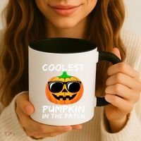 Cute Halloween Kids Coolest Pumpkin In The Patch Glasses Teens Gift Coffee Mug thumb 3