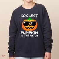 Cute Halloween Kids Coolest Pumpkin In The Patch Glasses Teens Gift Women's Sweatshirt thumb 0