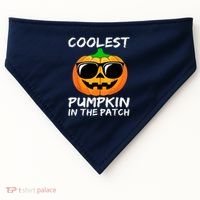 Cute Halloween Kids Coolest Pumpkin In The Patch Glasses Teens Gift USA-Made Doggie Bandana thumb 0