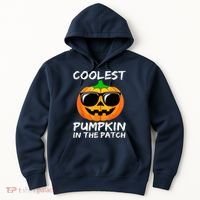 Cute Halloween Kids Coolest Pumpkin In The Patch Glasses Teens Gift Hoodie thumb 0