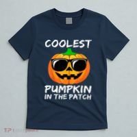 Cute Halloween Kids Coolest Pumpkin In The Patch Glasses Teens Gift T-Shirt thumb 5