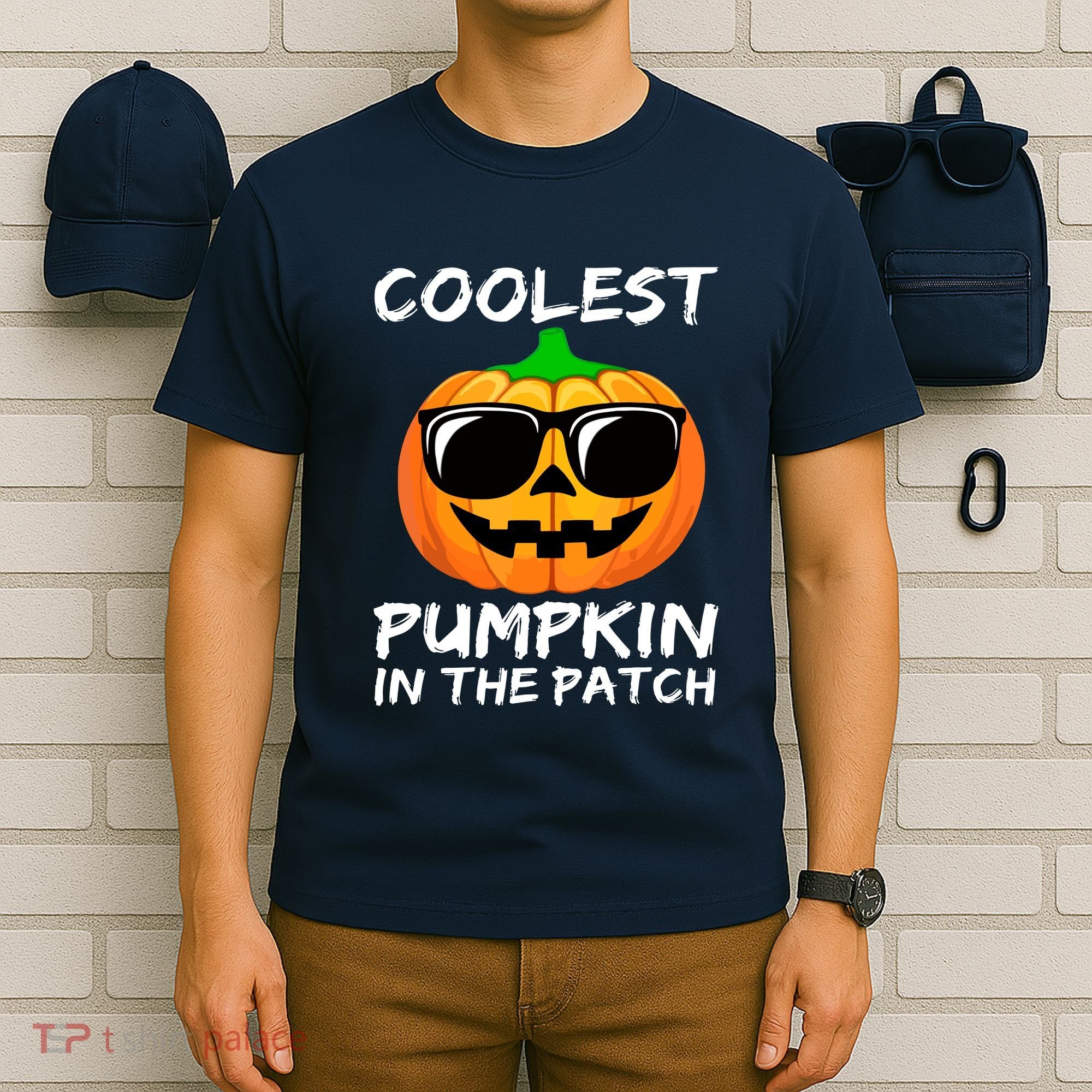 Cute Halloween Kids Coolest Pumpkin In The Patch Glasses Teens Gift T-Shirt
