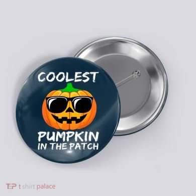 Cute Halloween Kids Coolest Pumpkin In The Patch Glasses Teens Gift Button