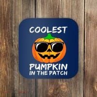 Cute Halloween Kids Coolest Pumpkin In The Patch Glasses Teens Gift Coaster thumb 0