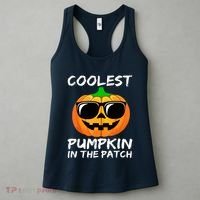 Cute Halloween Kids Coolest Pumpkin In The Patch Glasses Teens Gift Women's Tank Top thumb 3