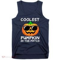Cute Halloween Kids Coolest Pumpkin In The Patch Glasses Teens Gift Tank Top thumb 0