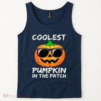 Cute Halloween Kids Coolest Pumpkin In The Patch Glasses Teens Gift Tank Top thumb 2