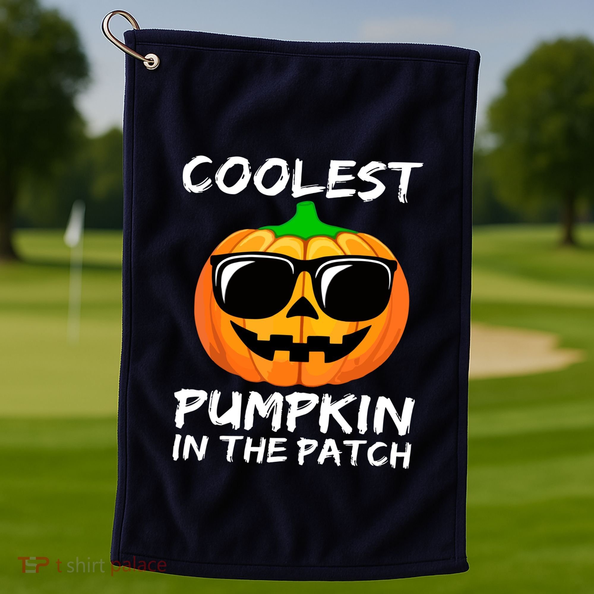 Cute Halloween Kids Coolest Pumpkin In The Patch Glasses Teens Gift Golf Towel