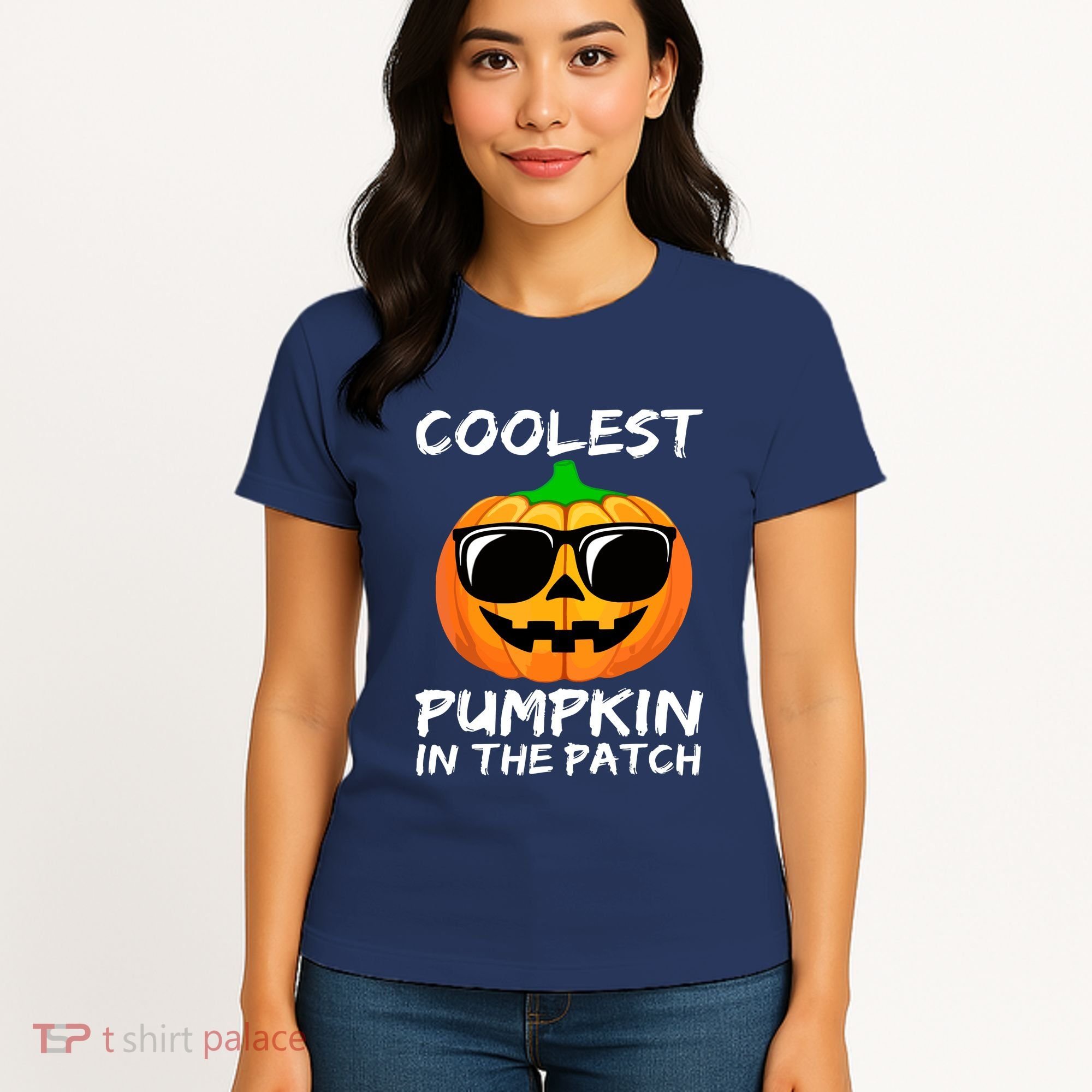 Cute Halloween Kids Coolest Pumpkin In The Patch Glasses Teens Gift Women's T-Shirt
