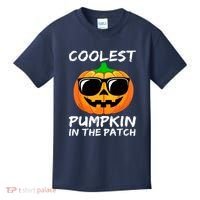 Cute Halloween Kids Coolest Pumpkin In The Patch Glasses Teens Gift Kids T-Shirt thumb 0