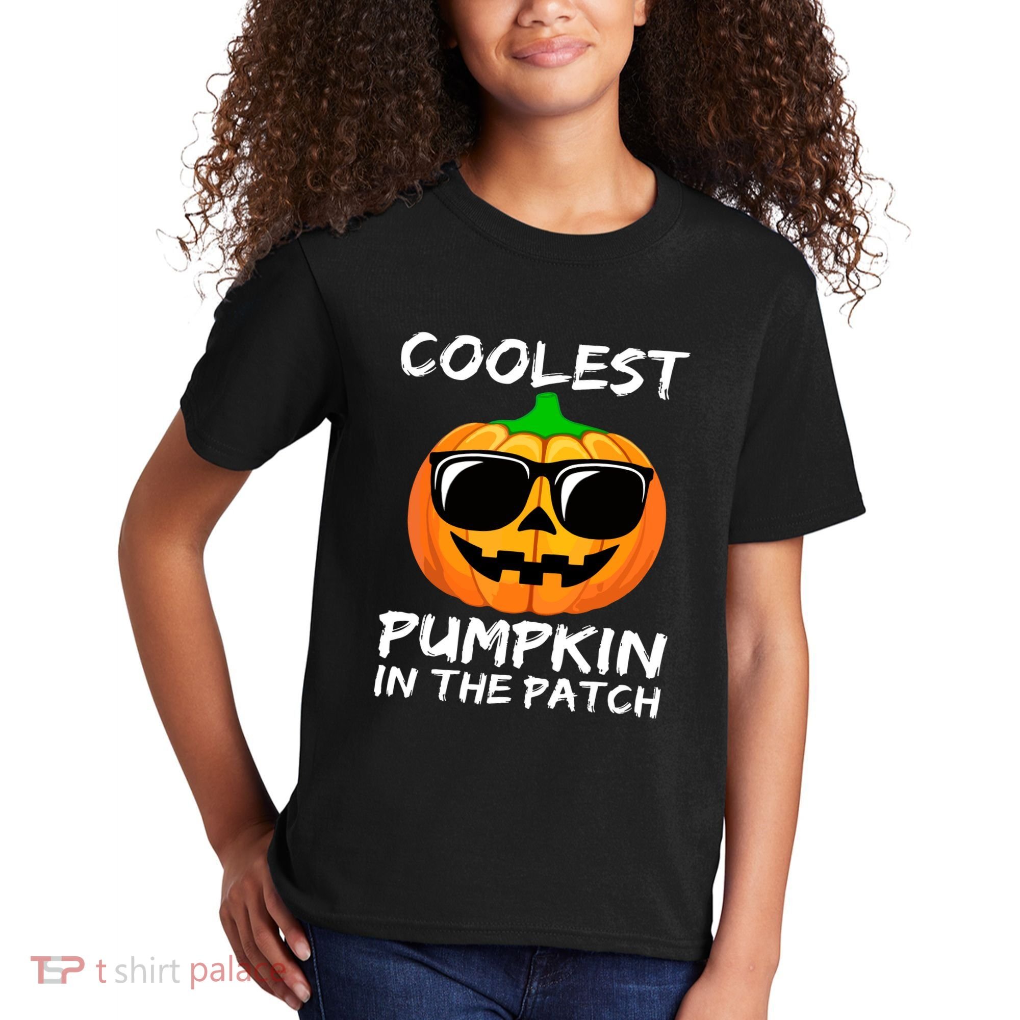Cute Halloween Kids Coolest Pumpkin In The Patch Glasses Teens Gift Kids T-Shirt