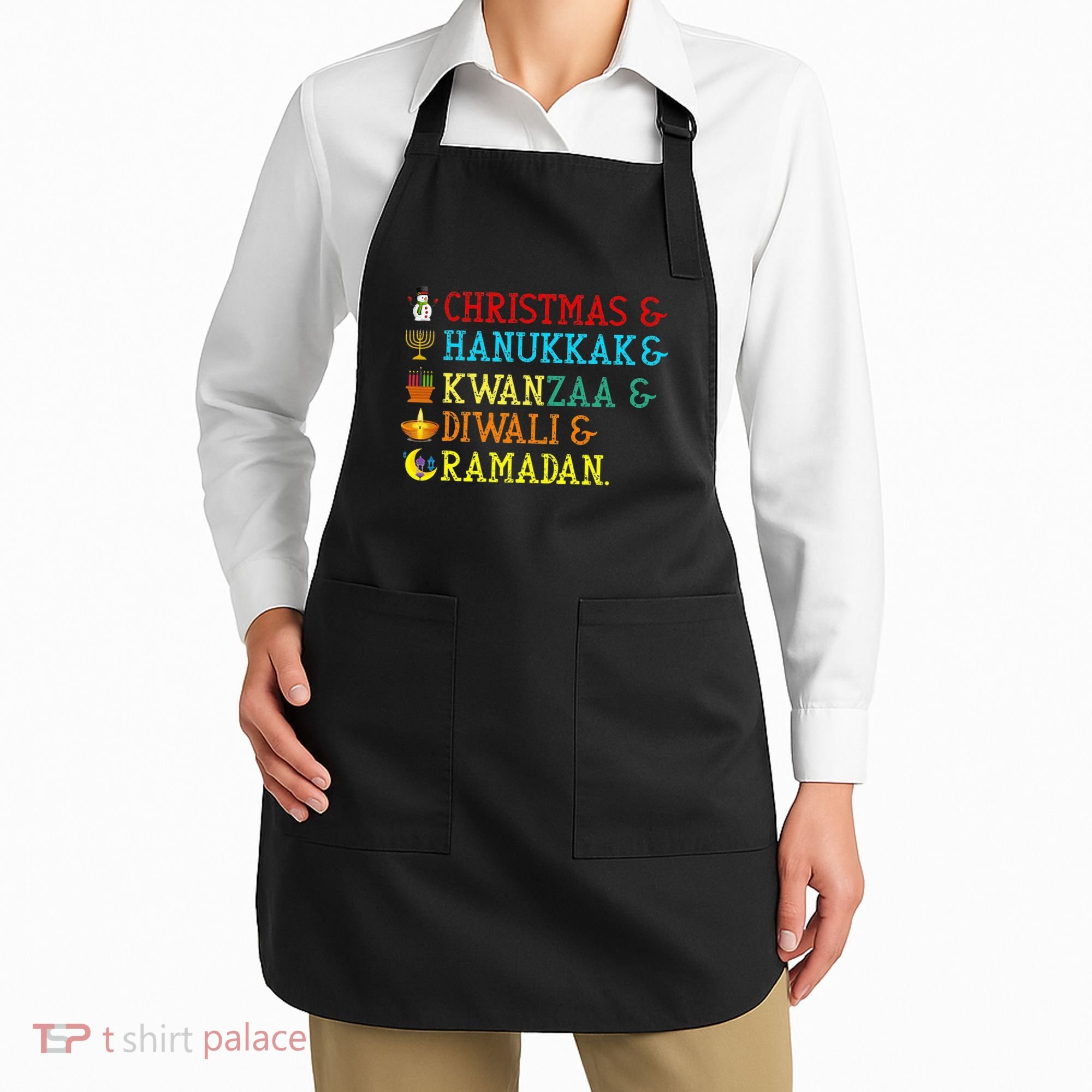 Christmas Hanukkah Kwanzaa Diwali Ramadan Apron