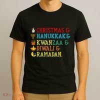 Christmas Hanukkah Kwanzaa Diwali Ramadan T-Shirt thumb 3