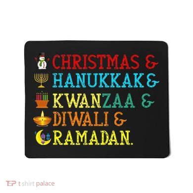 Christmas Hanukkah Kwanzaa Diwali Ramadan Mousepad