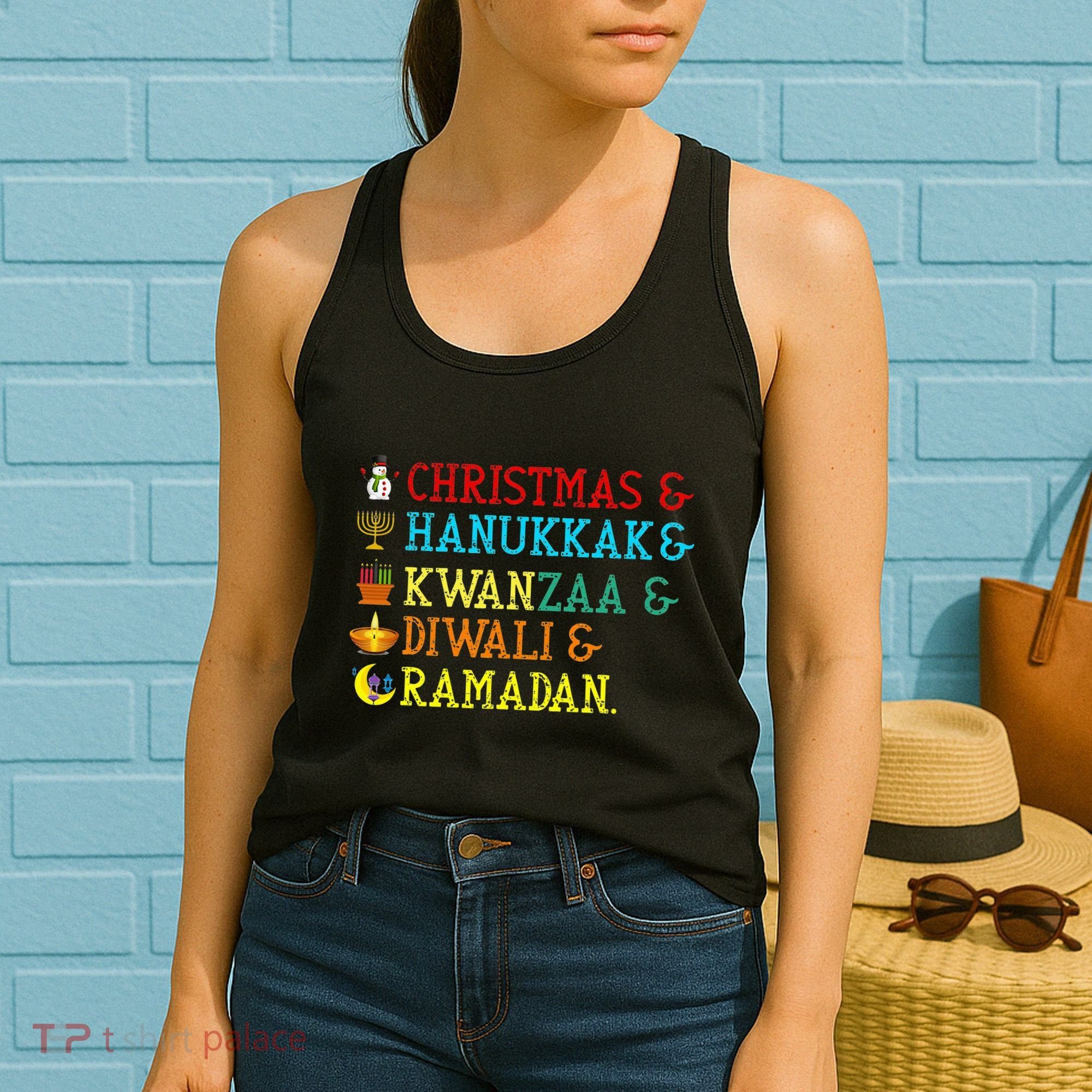 Christmas Hanukkah Kwanzaa Diwali Ramadan Women's Tank Top