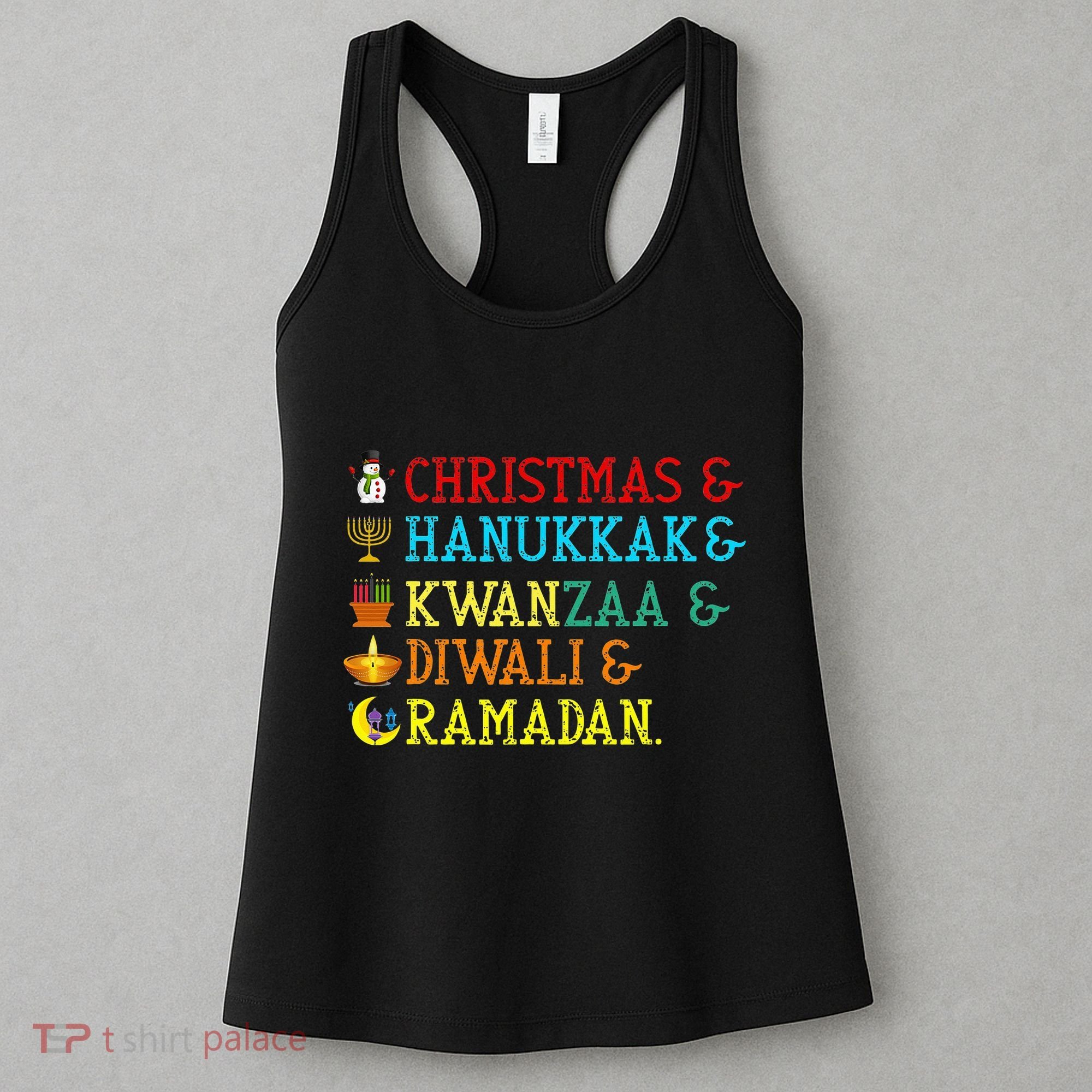 Christmas Hanukkah Kwanzaa Diwali Ramadan Women's Tank Top