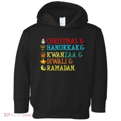 Christmas Hanukkah Kwanzaa Diwali Ramadan Toddler Hoodie
