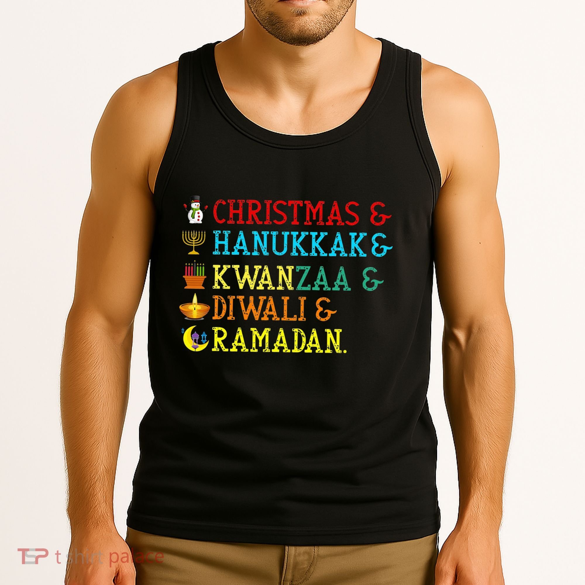 Christmas Hanukkah Kwanzaa Diwali Ramadan Tank Top