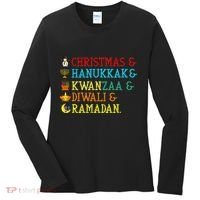 Christmas Hanukkah Kwanzaa Diwali Ramadan Women's Long Sleeve Shirt thumb 0