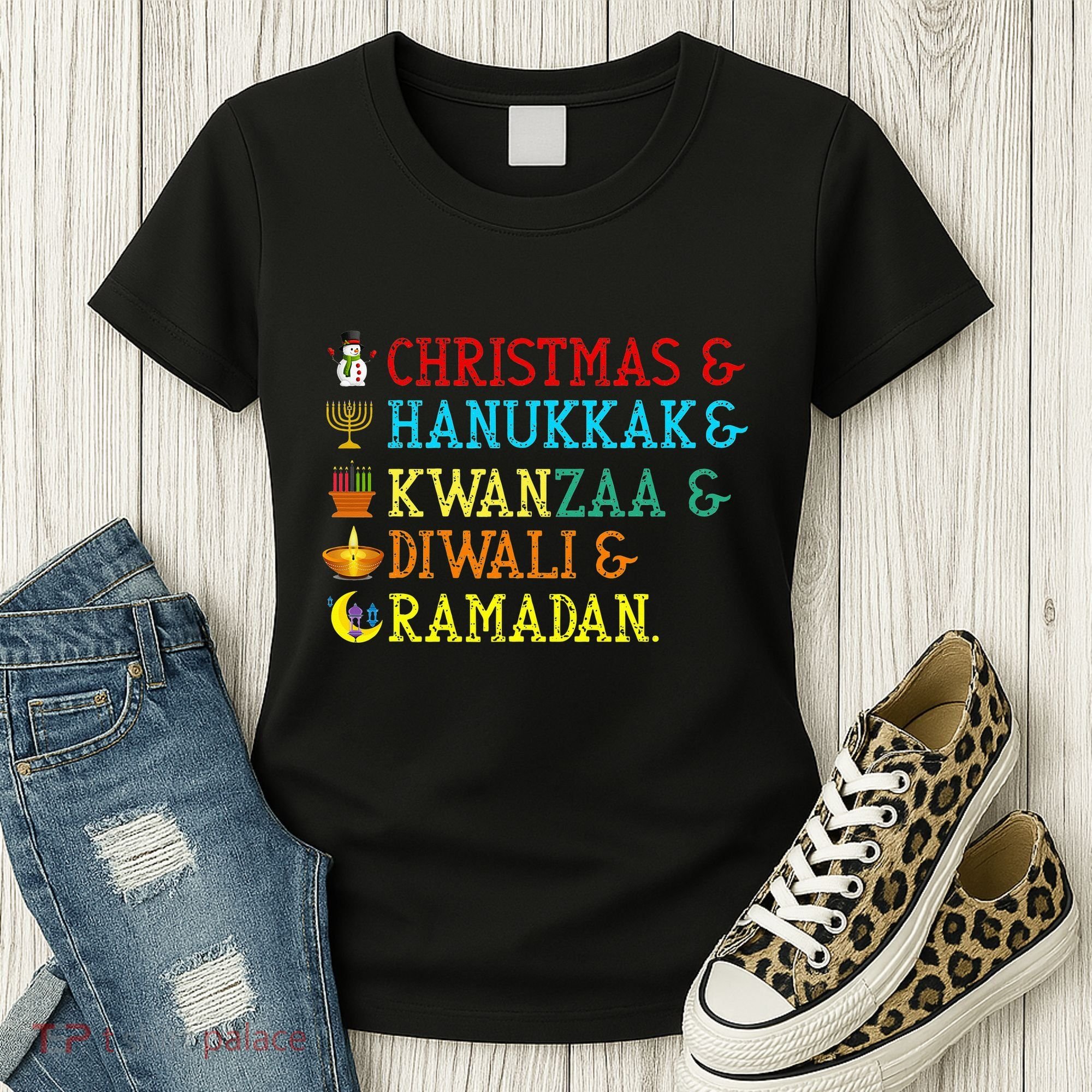 Christmas Hanukkah Kwanzaa Diwali Ramadan Women's T-Shirt