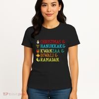 Christmas Hanukkah Kwanzaa Diwali Ramadan Women's T-Shirt thumb 4