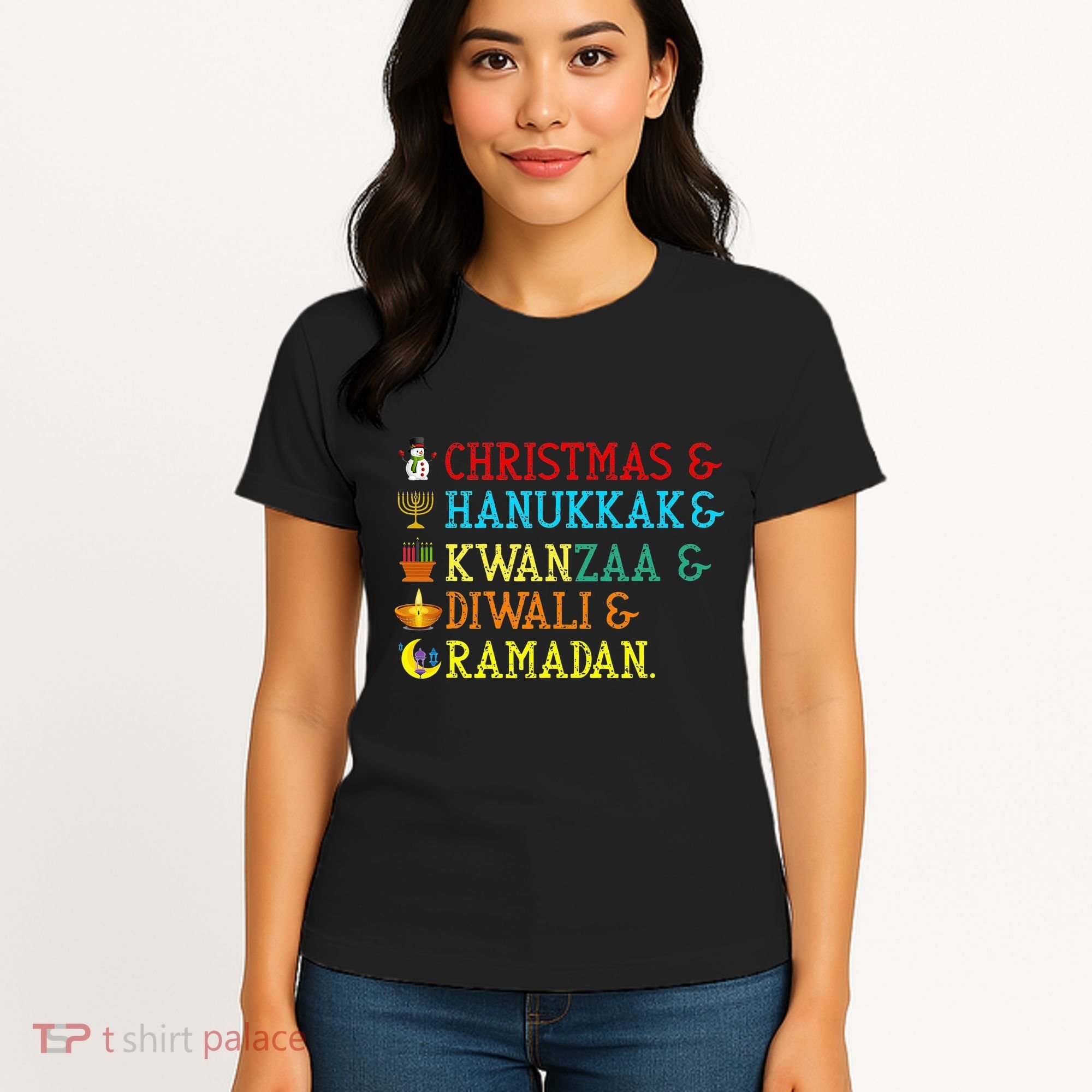 Christmas Hanukkah Kwanzaa Diwali Ramadan Women's T-Shirt