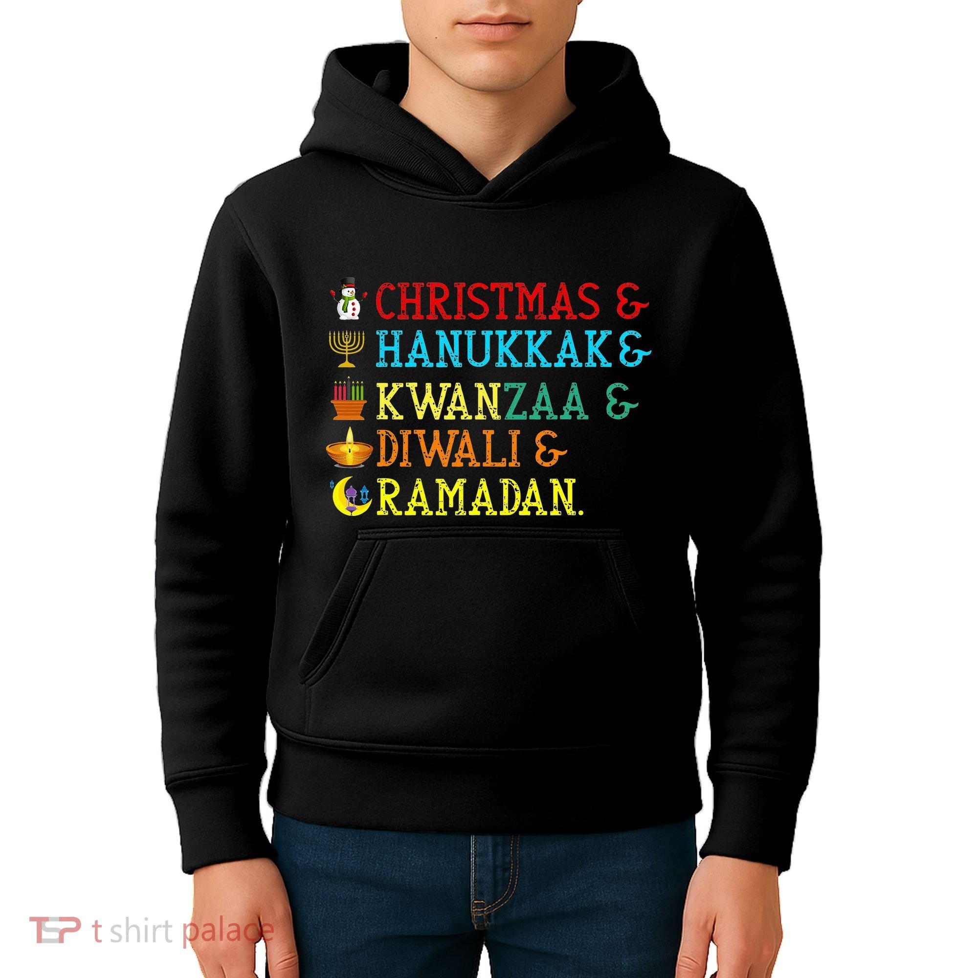 Christmas Hanukkah Kwanzaa Diwali Ramadan Kids Hoodie