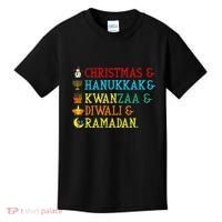 Christmas Hanukkah Kwanzaa Diwali Ramadan Kids T-Shirt thumb 0