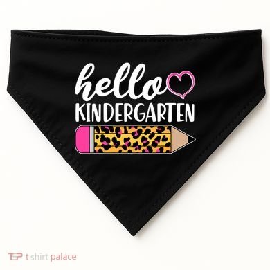Cute Hello Kindergarten USA-Made Doggie Bandana