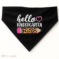 Cute Hello Kindergarten USA-Made Doggie Bandana thumb 0