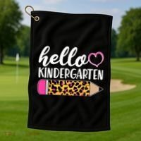 Cute Hello Kindergarten Golf Towel thumb 1