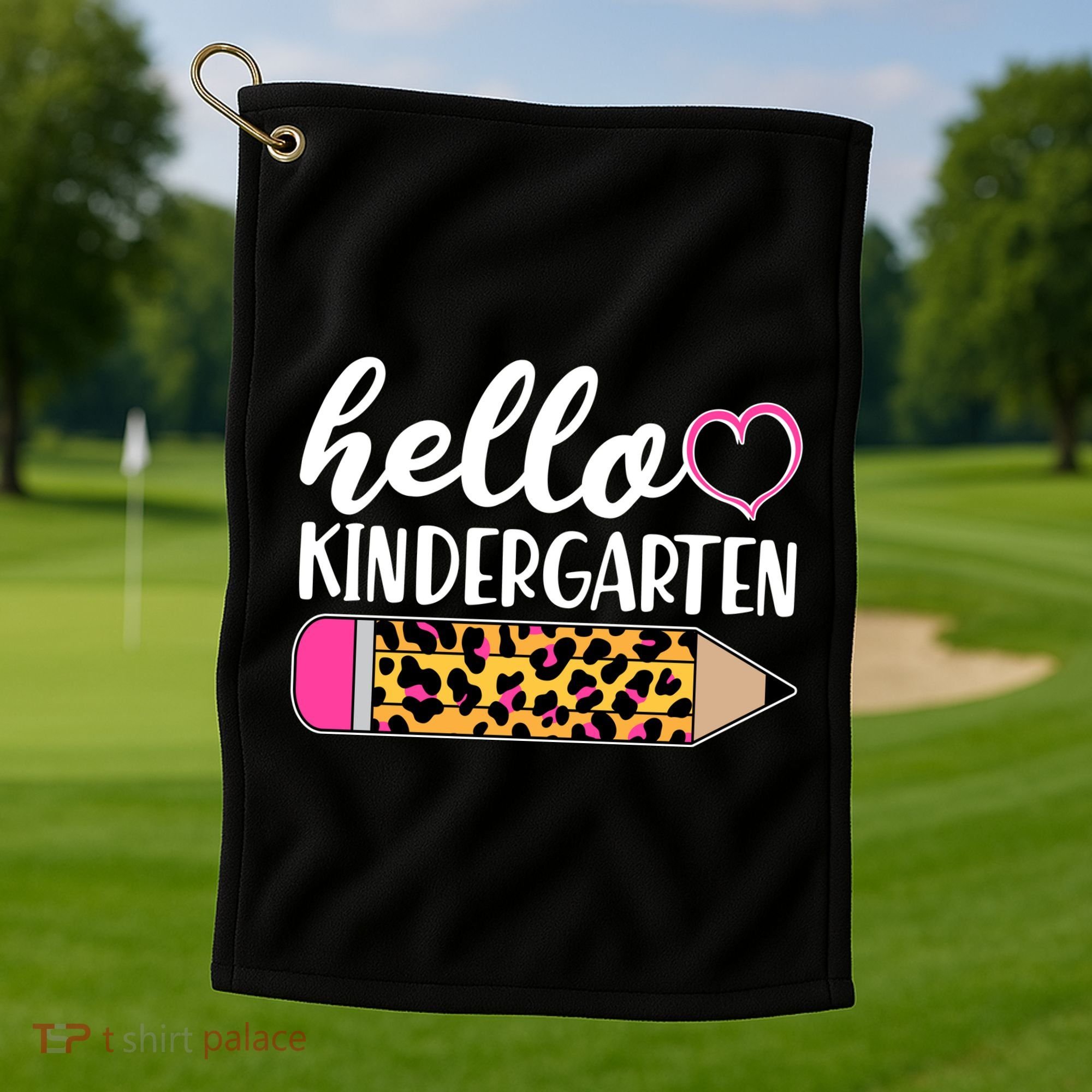 Cute Hello Kindergarten Golf Towel