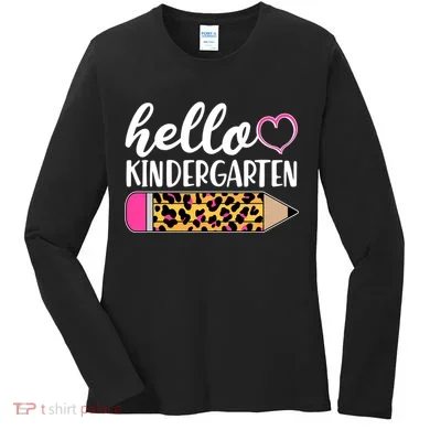 Cute Hello Kindergarten Women's Long Sleeve Shirt