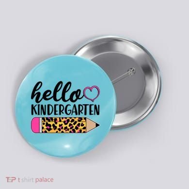 Cute Hello Kindergarten Button