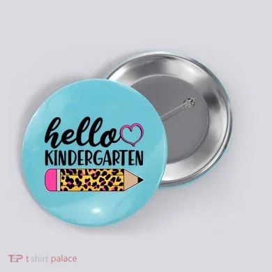 Cute Hello Kindergarten Button