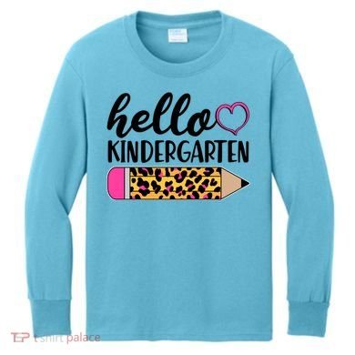 Cute Hello Kindergarten Kids Long Sleeve Shirt