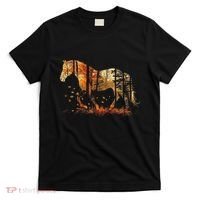 Cute Horse Lover Autumn Leaves Pony Animal Wildlife T-Shirt thumb 0