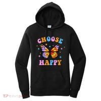Choose Happy Letter Print Butterfly Women Inspirational Women's Hoodie thumb 0