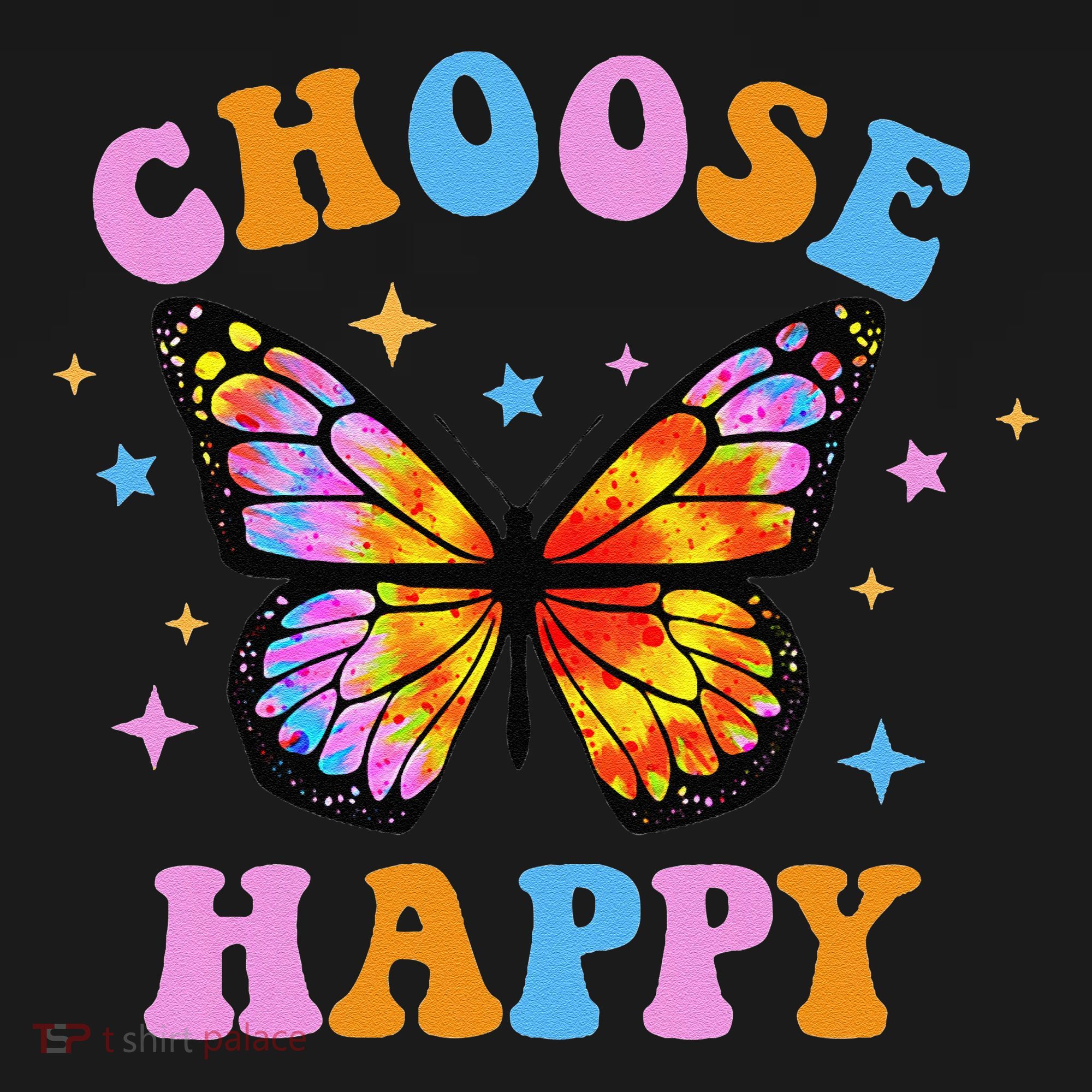 Choose Happy Letter Print Butterfly Women Inspirational Women's Tank Top