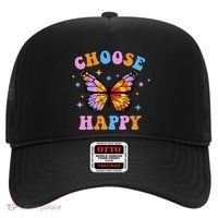 Choose Happy Letter Print Butterfly Women Inspirational Hat thumb 0