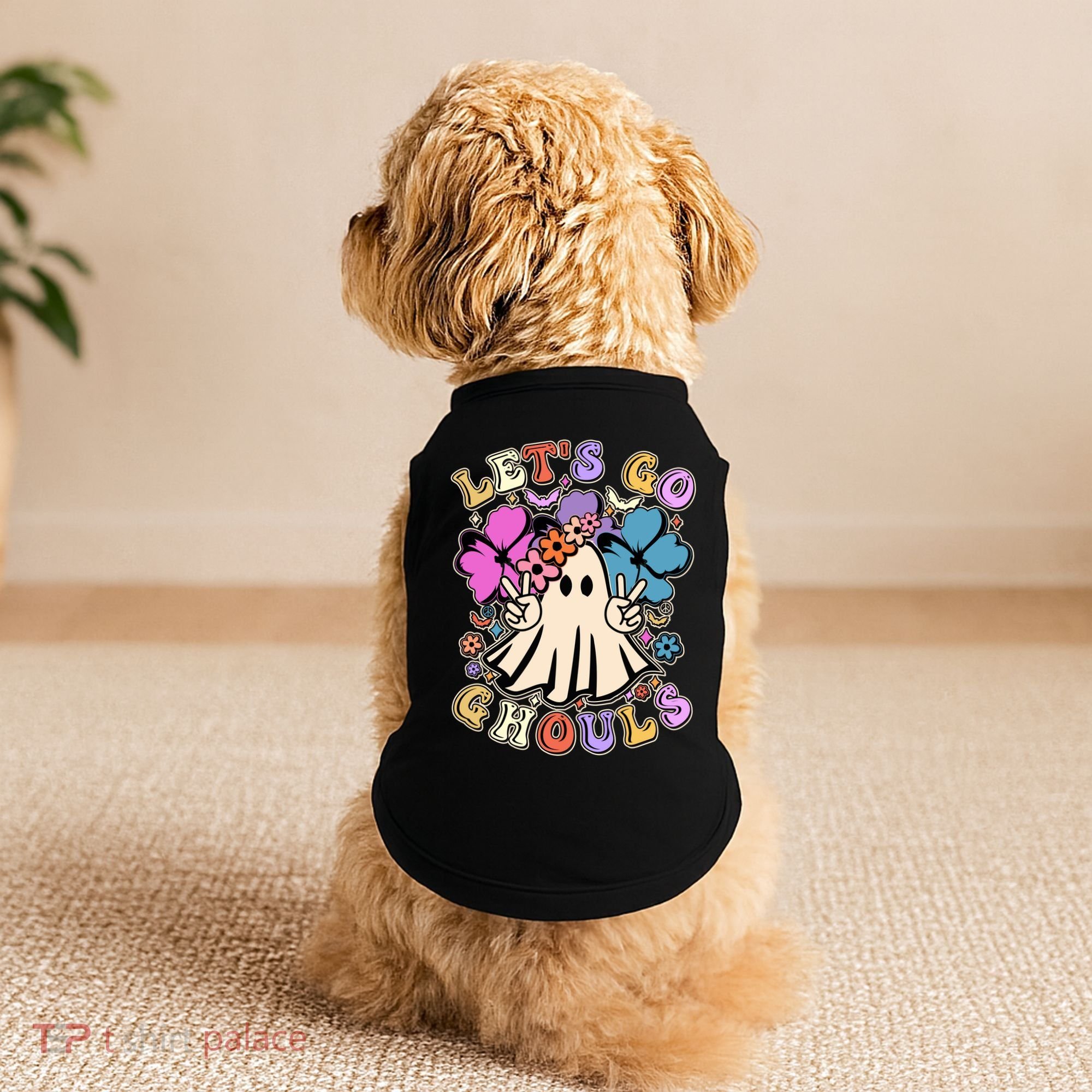 Cute Halloween Let's Go Ghouls Doggie Tank