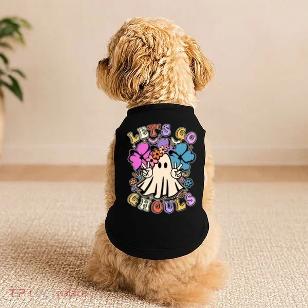 Cute Halloween Let's Go Ghouls Doggie Tank