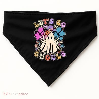 Cute Halloween Let's Go Ghouls USA-Made Doggie Bandana