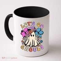 Cute Halloween Let's Go Ghouls Coffee Mug thumb 0