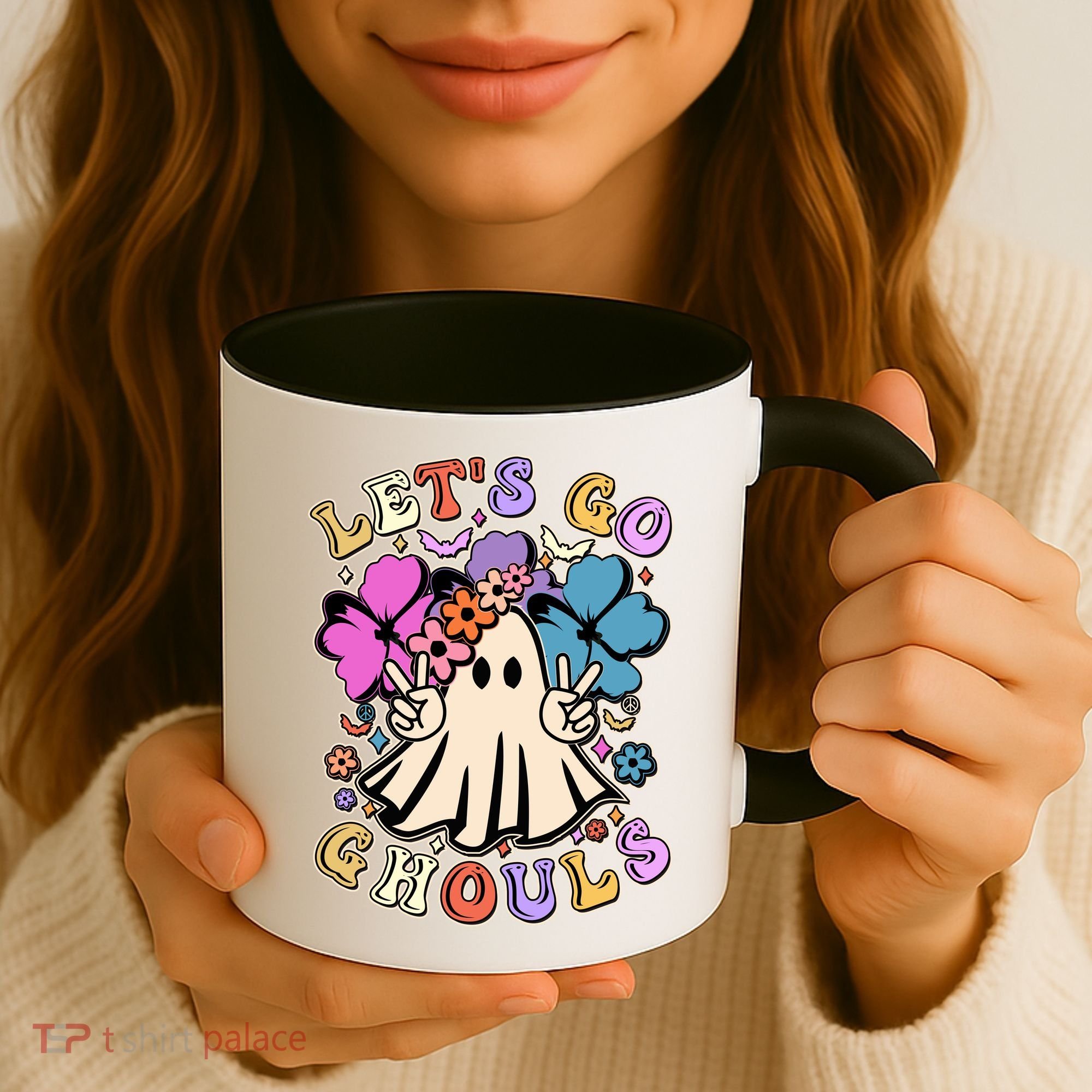 Cute Halloween Let's Go Ghouls Coffee Mug