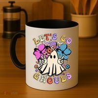 Cute Halloween Let's Go Ghouls Coffee Mug thumb 4