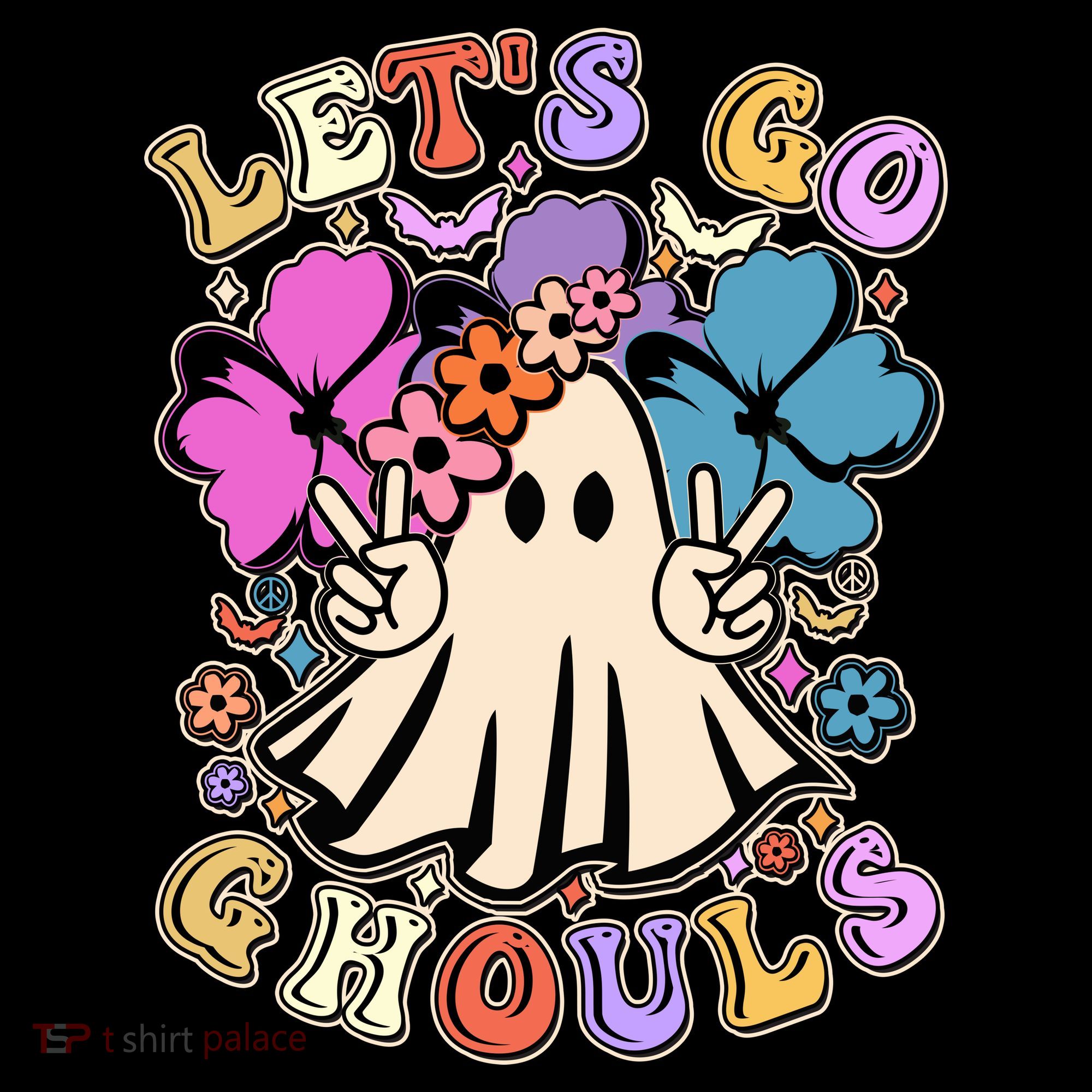 Cute Halloween Let's Go Ghouls Women's Tank Top